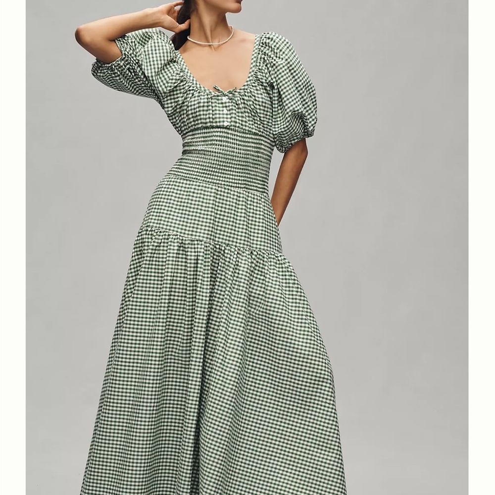 WeWoreWhat Green Checkered Dress